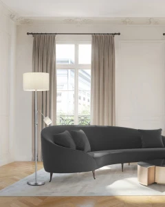 Lampadaire Hotel nickel/blanc 403900201