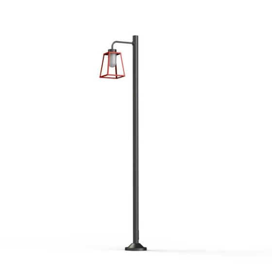 Lampadaire Lampiok 1 N°7 opale Rouge tomate 110 131014110