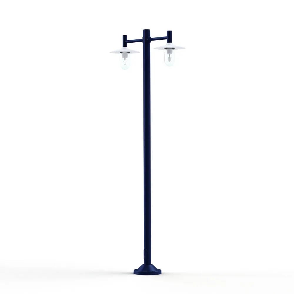 Lampadaire Montana N°4 clair Dôme blanc- Bleu acier 065 139013065