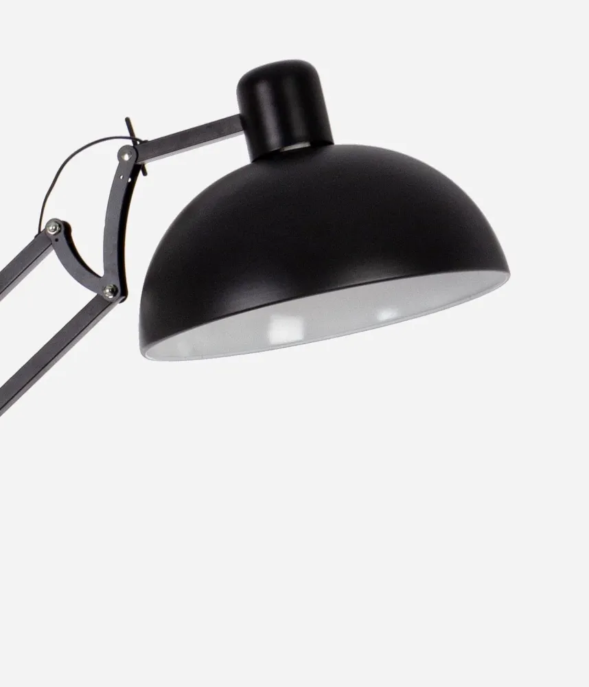 Lampadaire de style rétro, h 230 cm avec abat-jour noir pour usage intérieur