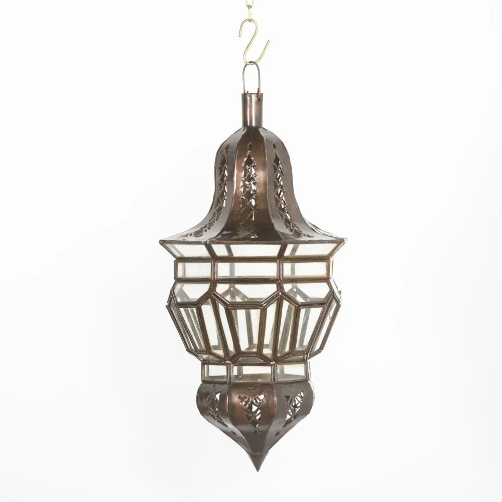 Lampe Arabe en Verre et Forge F8 42x21