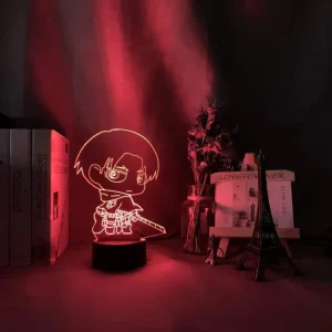 Lampe Attaque des titans Attack on Titan Levi Ackerman Chibi Lampe led 3D Décor
