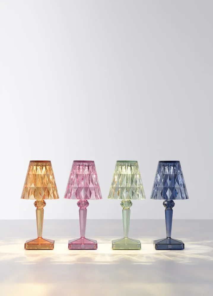 Lampe BATTERY New Colors Orange Vert sans fil Led - Kartell