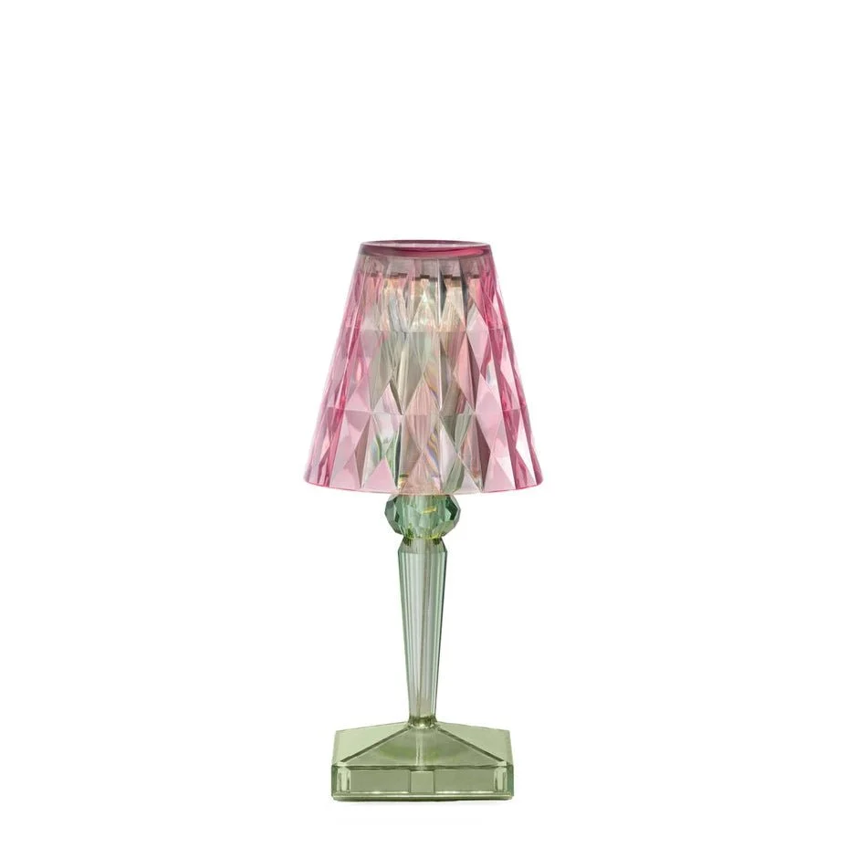 Lampe BATTERY New Colors Rose Vert sans fil Led - Kartell