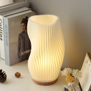 Lampe en bois Art Nordique - Effet Vague