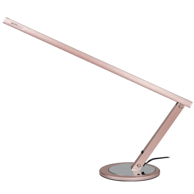 Lampe de bureau LED fine en or rose