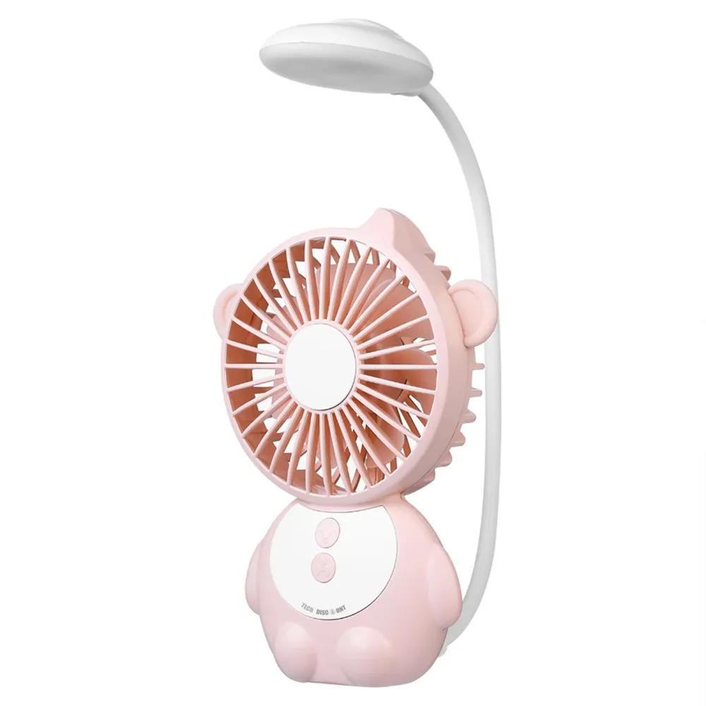 TD® Lampe de bureau ventilateur multifonctionnel créatif étudiant ordinateur de poche bureau muet petit tuyau en silicone...