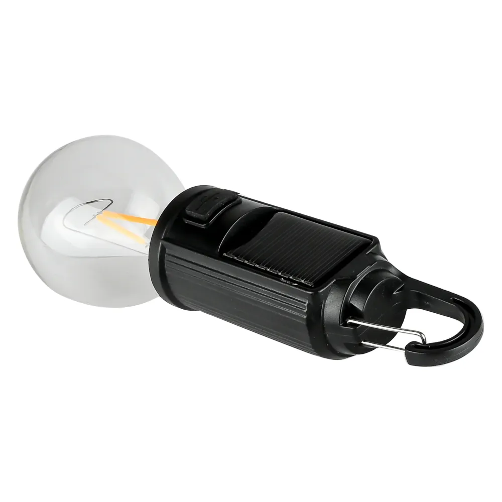 Lampe de camping avec mousqueton solaire 4 pcs