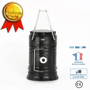 TD® Lampe de Camping LED Ultra Bright Lampe Camping Pliable Extérieur Résistant à L'eau Lampe de tente de secours portativ...