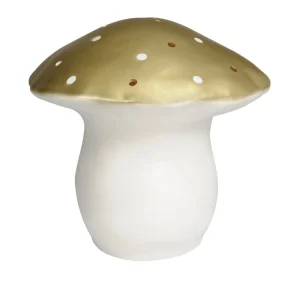Lampe champignon grand modèle doré