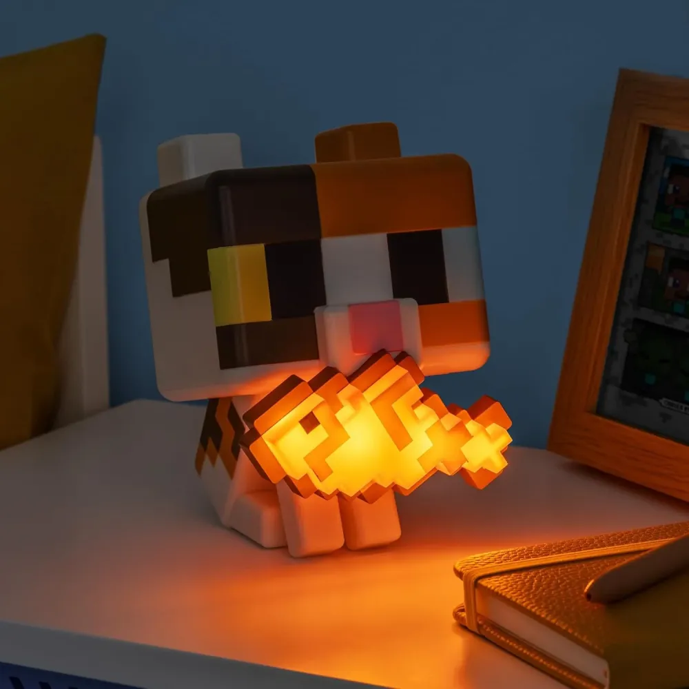 Lampe 3D Chat Minecraft à Changement de Couleur