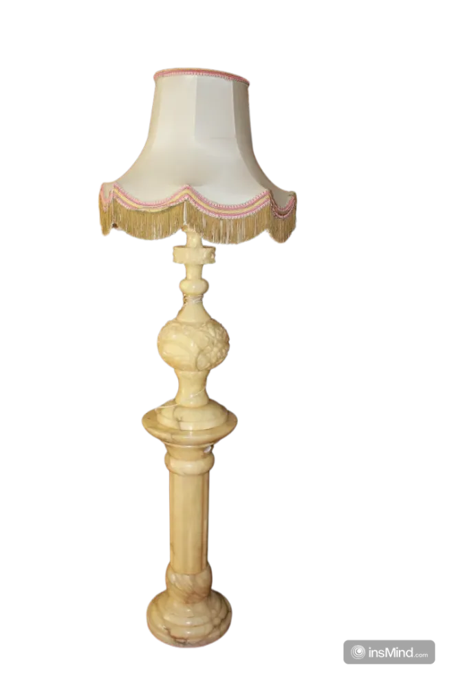 Lampe Colonne Française en Marbre | Début 1900 en Marbre Blanc