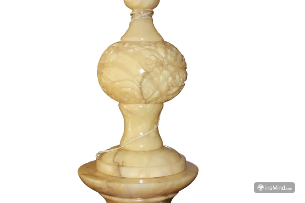 Lampe Colonne Française en Marbre | Début 1900 en Marbre Blanc