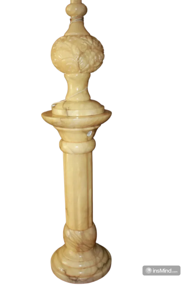 Lampe Colonne Française en Marbre | Début 1900 en Marbre Blanc