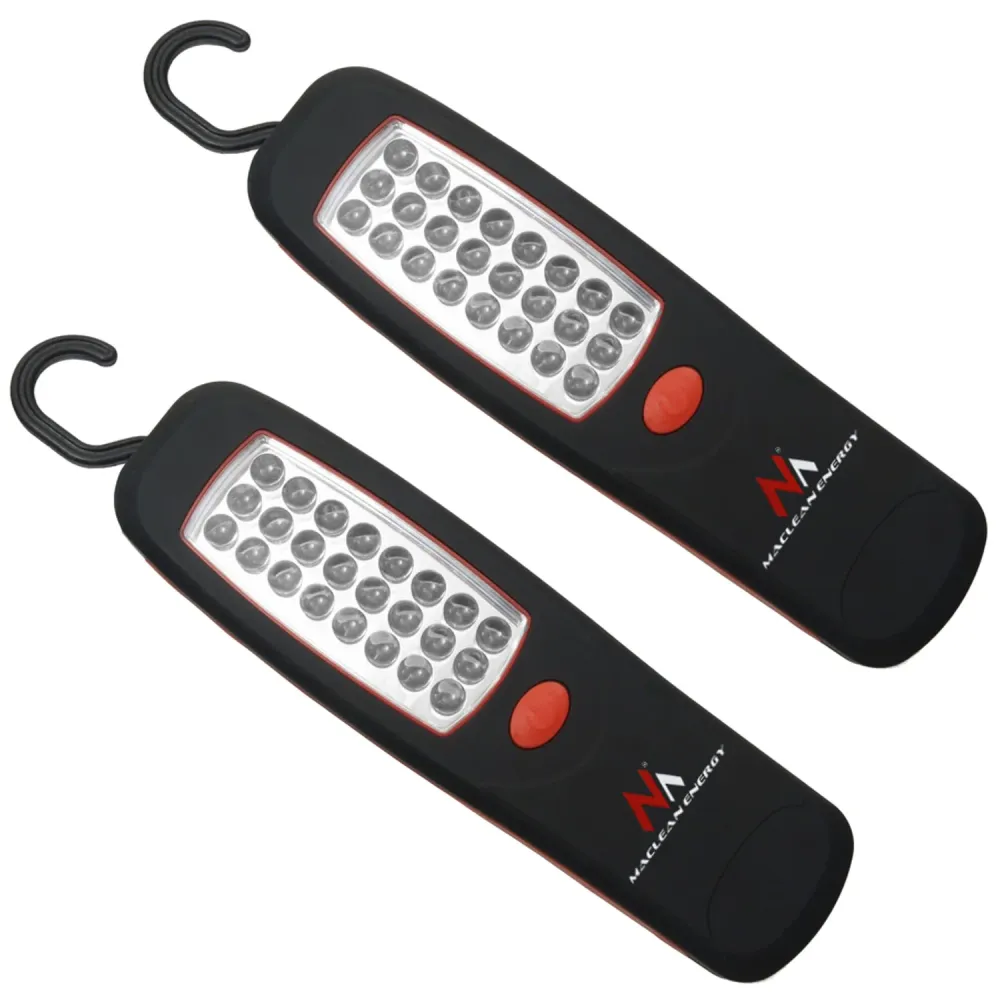 Lampe d'atelier Maclean 24 LED, aimant, crochet, MCE03 2 pièces