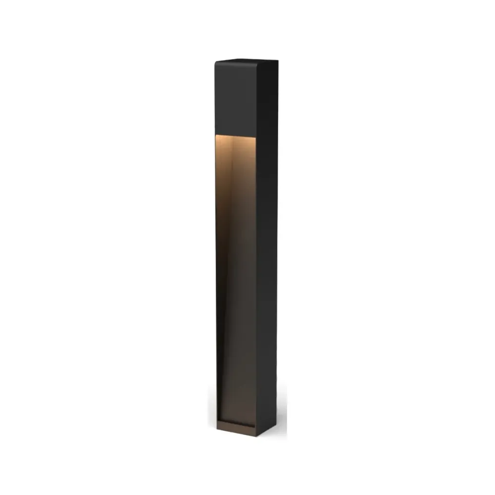 Lampe d'extérieur Geroba Argius en acier zingué 10x10x45cm
