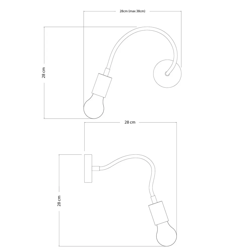 Lampe Flex 30 avec ampoule Goccia - Bronze satiné