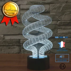 TD® 3D Lampe Illusion Optique Led Veilleuse 3D Vision 7 Changement De Couleur Led Veilleuses Usb Bureau Lampara Creative T...