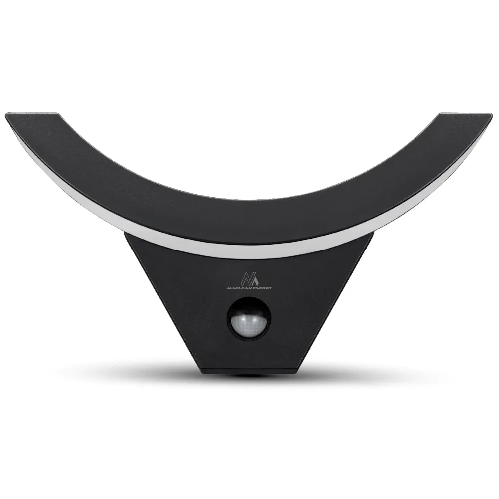 Lampe LED avec détecteur de mouvement Maclean, détecteur de mouvement infrarouge, couleur noire, 10 W, IP54, 800 lm, MCE29...