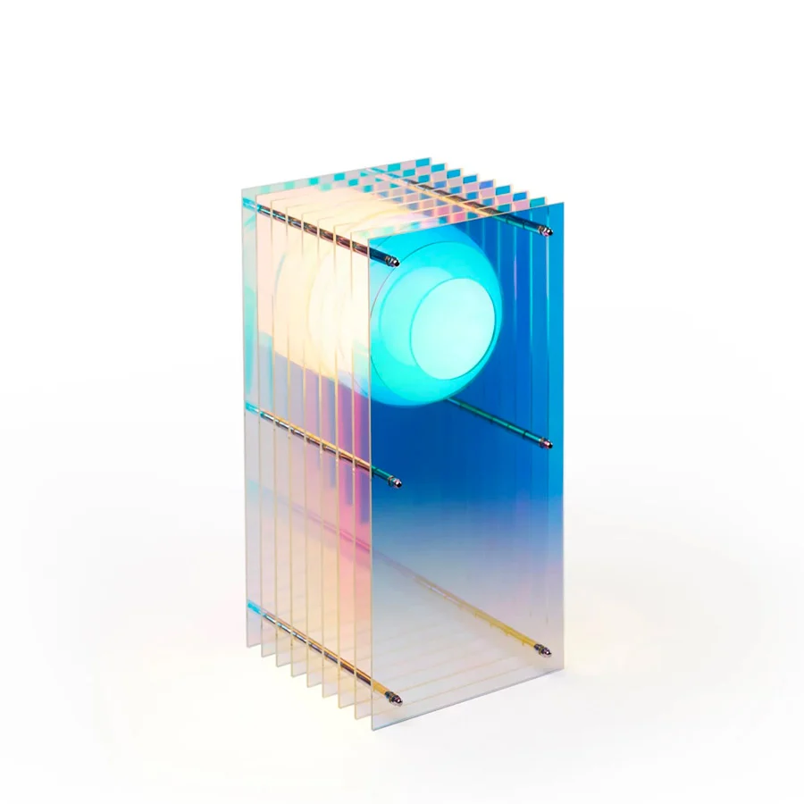 Lampe Lop rectangle Dreamy iridescente