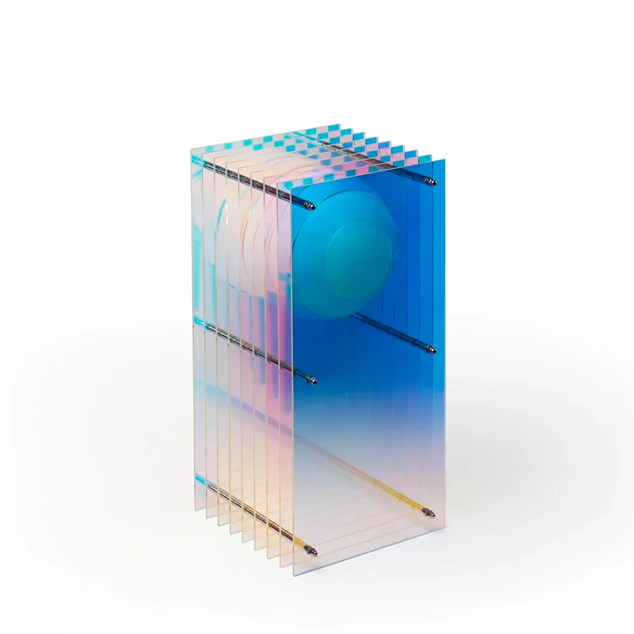 Lampe Lop rectangle Dreamy iridescente