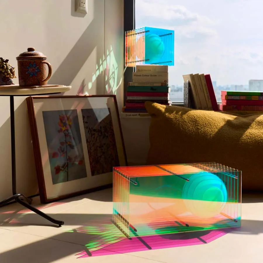 Lampe Lop rectangle Dreamy iridescente