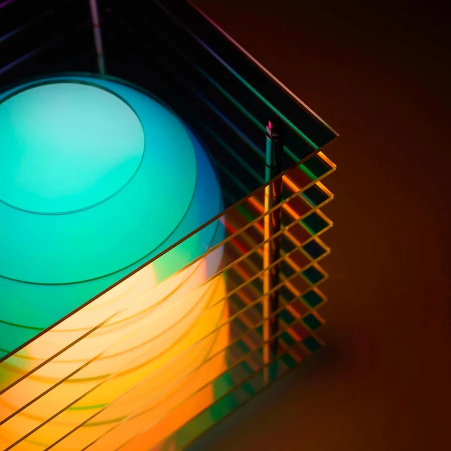 Lampe Lop rectangle Dreamy iridescente