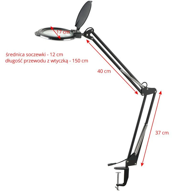 Lampe loupe à LED blanche Moonlight 8012/5 pour table