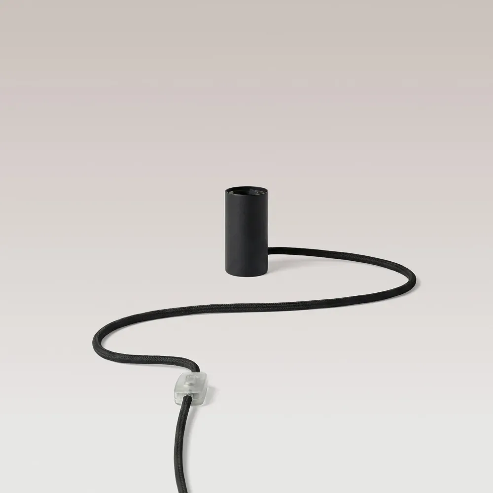 Lampe magnétique plug- avec douille E27 et Fiche UK - Noir