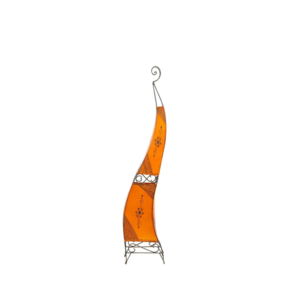 Lampe marocaine au henné 120cm orange
