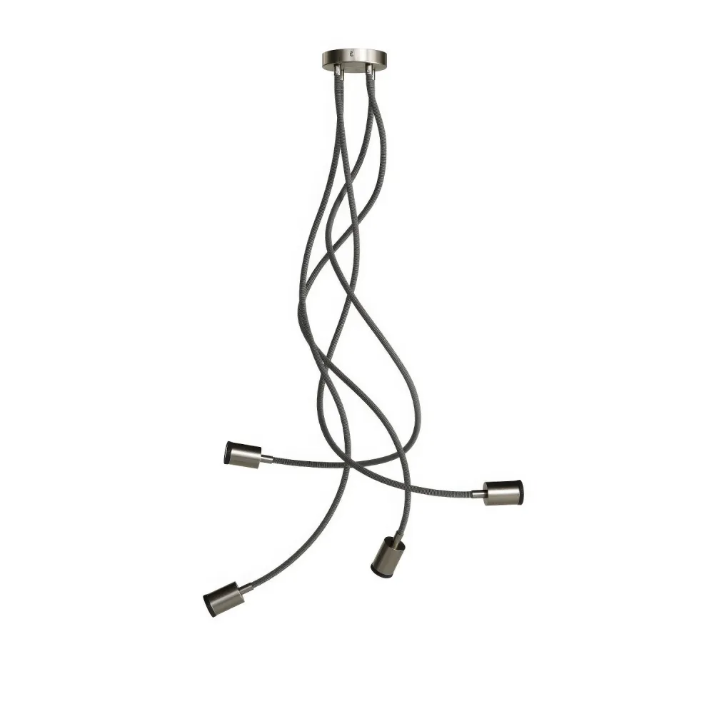 Lampe Mini spot SPOTLIGHT GU1d0 Flex 90 de plafond - Titane satiné