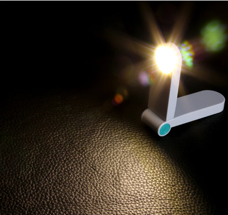 TD® Lampe de miroir rechargeable USB pliable pour petit livre à LED