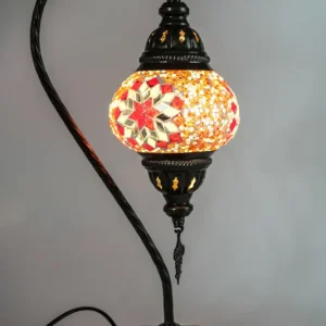 Lampe mosaïque rouge 22 x 22 x 44 cm