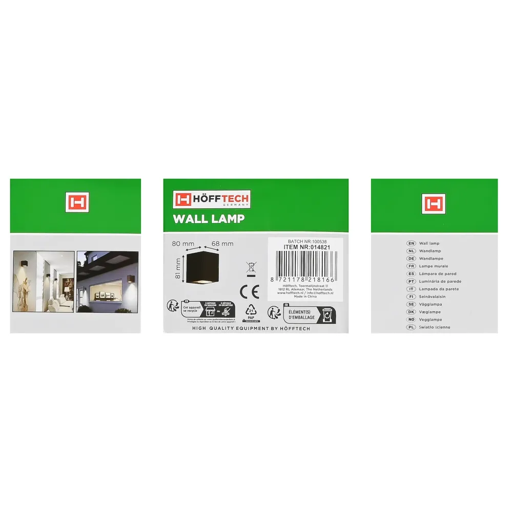 Lampe murale carré IP65