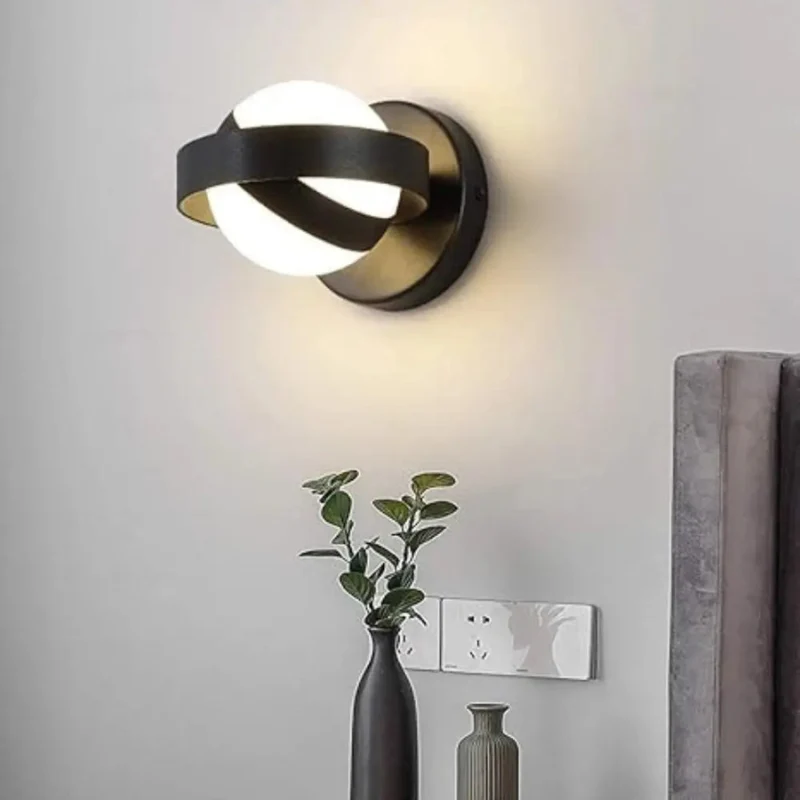 Lampe murale LED circulaire cadre rotatif