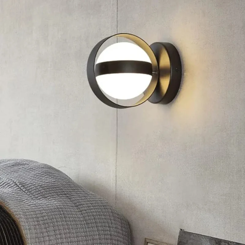 Lampe murale LED circulaire cadre rotatif