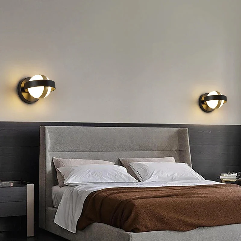 Lampe murale LED circulaire cadre rotatif