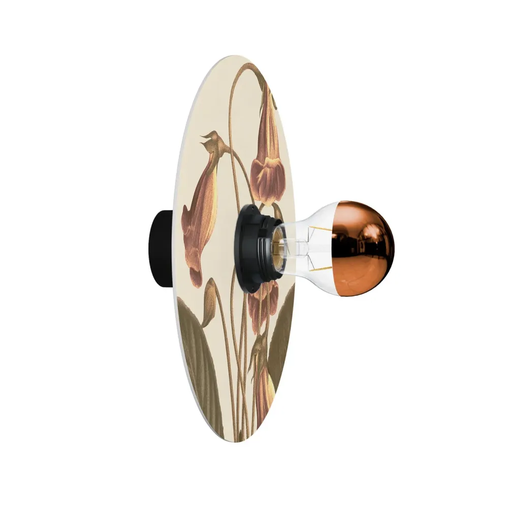 Lampe murale ou plafond avec abat-jour à motifs floraux 'Blossom Haven' Botanique Gloxinia - Étanche IP44