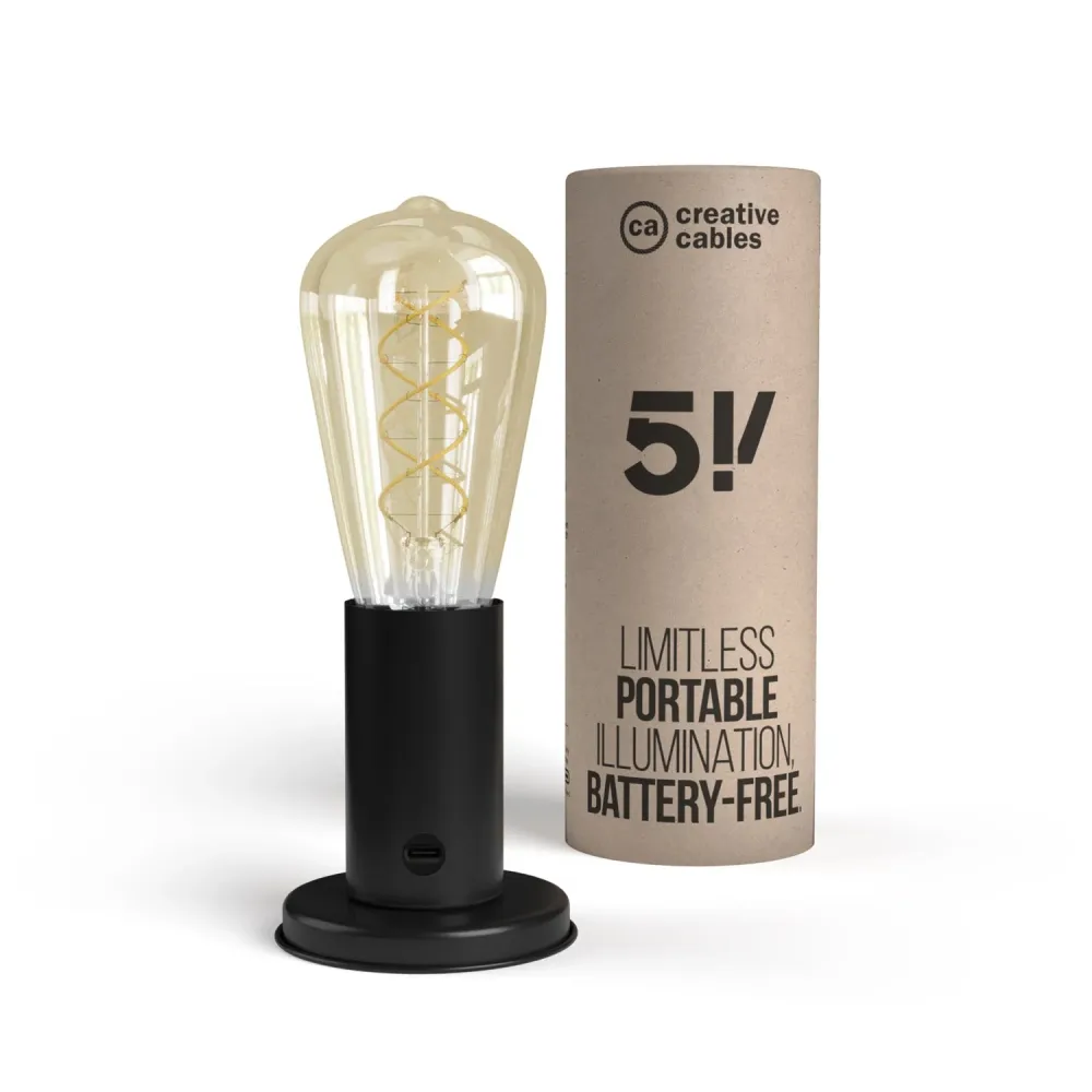 Lampe portable en coffret cadeau SI ! 5 volts - Noir
