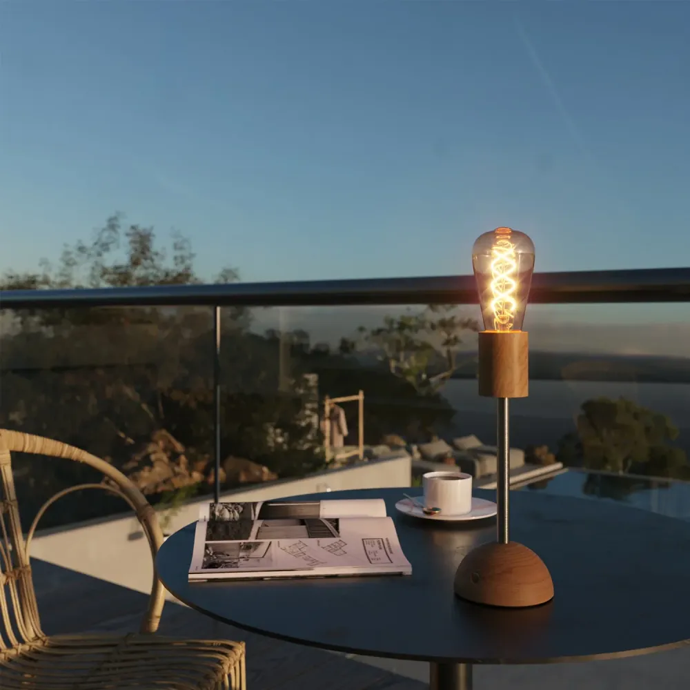 Lampe portable et rechargeable Cabless02 avec ampoule Edison dorée - Neutre