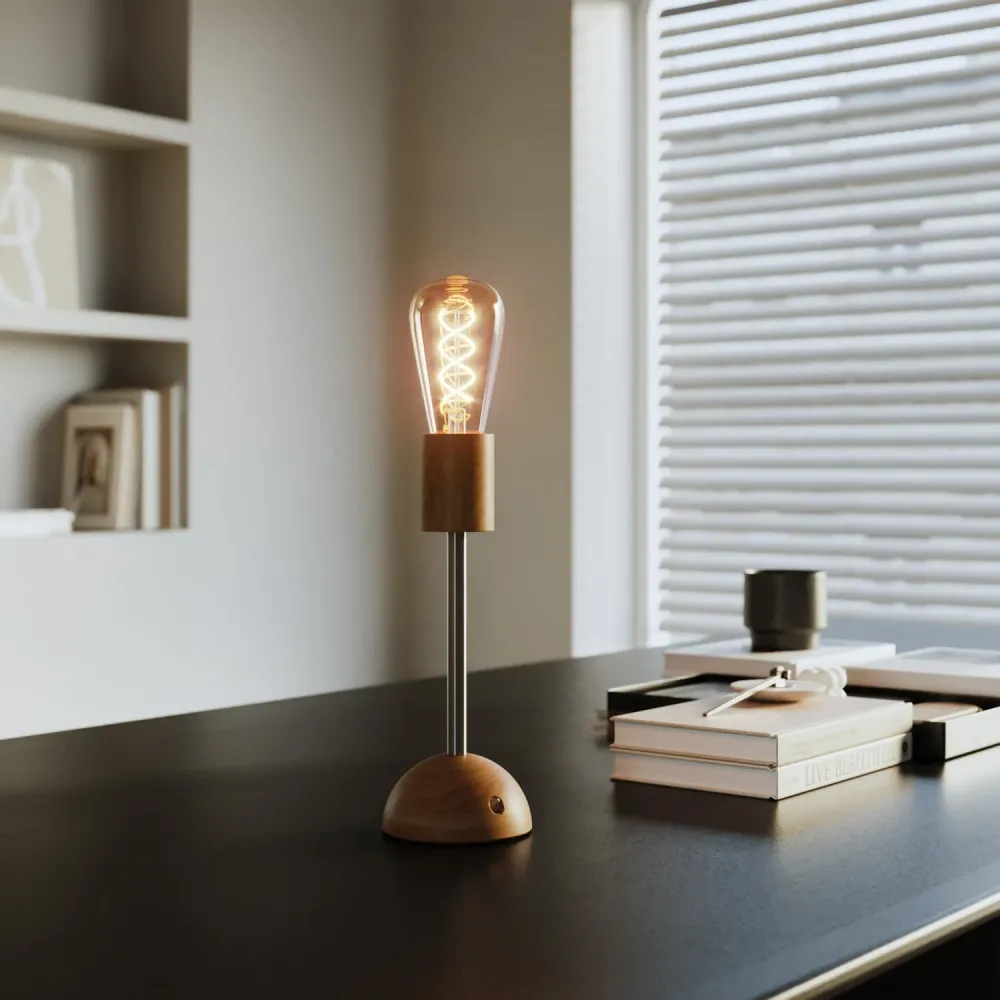 Lampe portable et rechargeable Cabless02 avec ampoule Edison dorée - Neutre