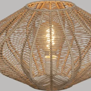 Lampe à poser Atmosphera Tery Naturel - H 25 cm - Lampe sur pied - E27 - Dia 44 cm