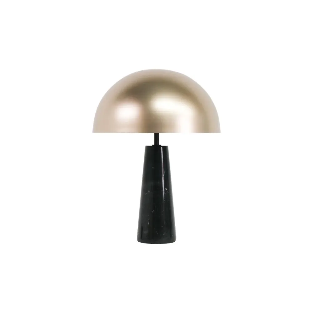 Lampe à poser Merit - Base Marbre noir - En laiton - Ø40/H55CM