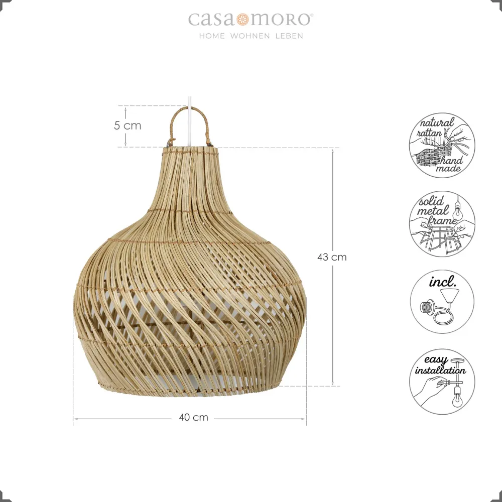Lampe en rotin Mamuju
