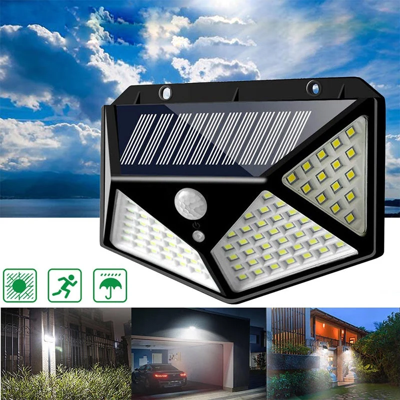 Lampe Solaire Extérieur Étanche 100 LED