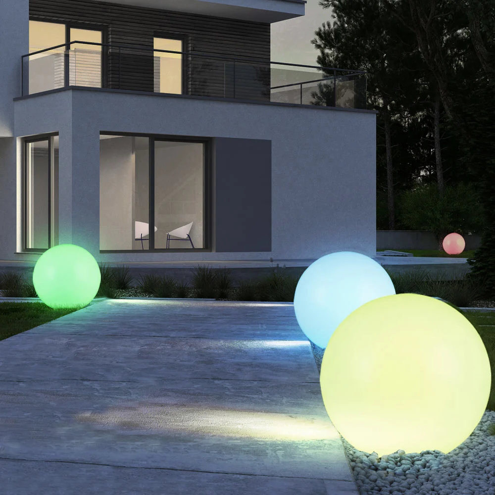 Lampe solaire LED extérieure sur pied colorée 30x30x63cm GB167