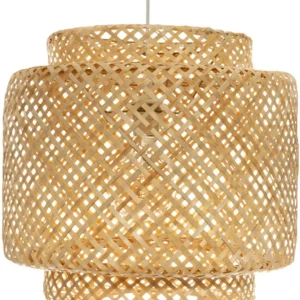 Lampe suspendue Atmosphera Bambou tressé - 40 x 38 cm