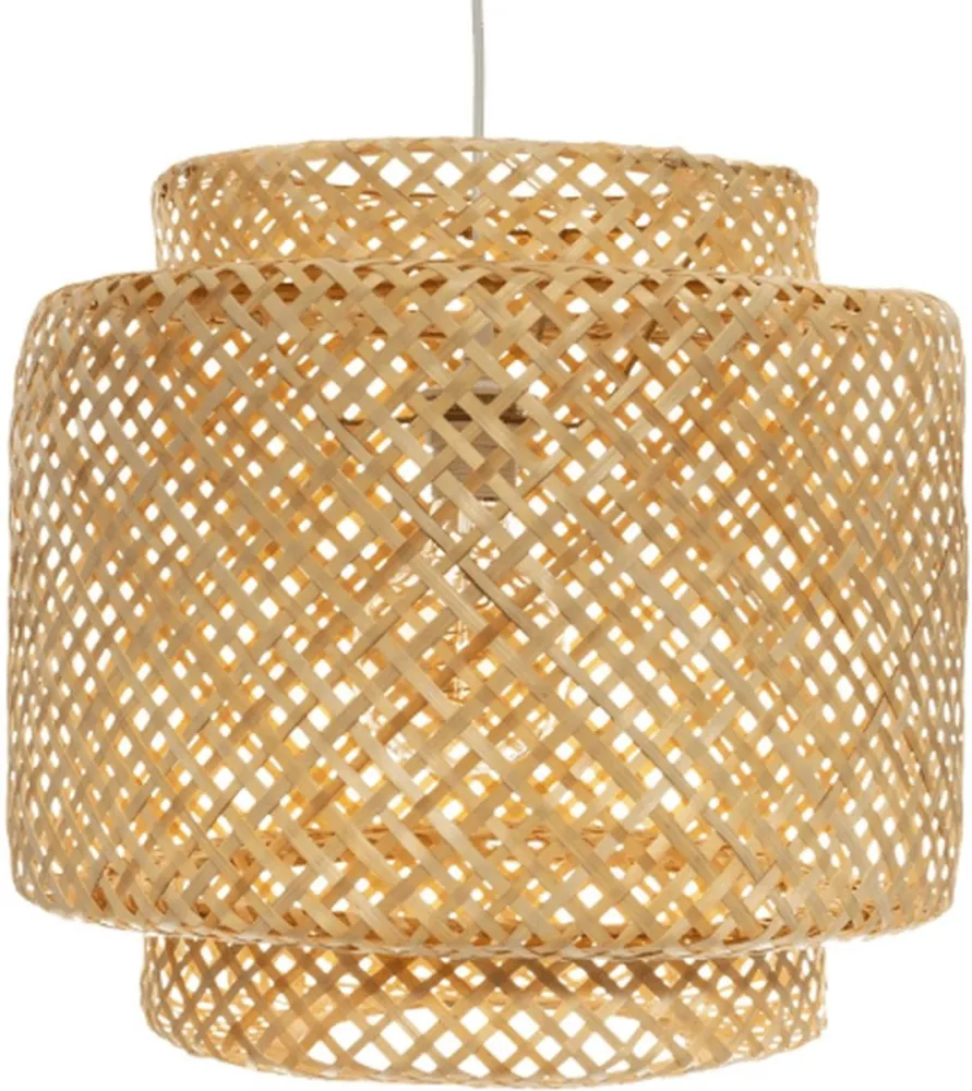 Lampe suspendue Atmosphera Bambou tressé - 40 x 38 cm