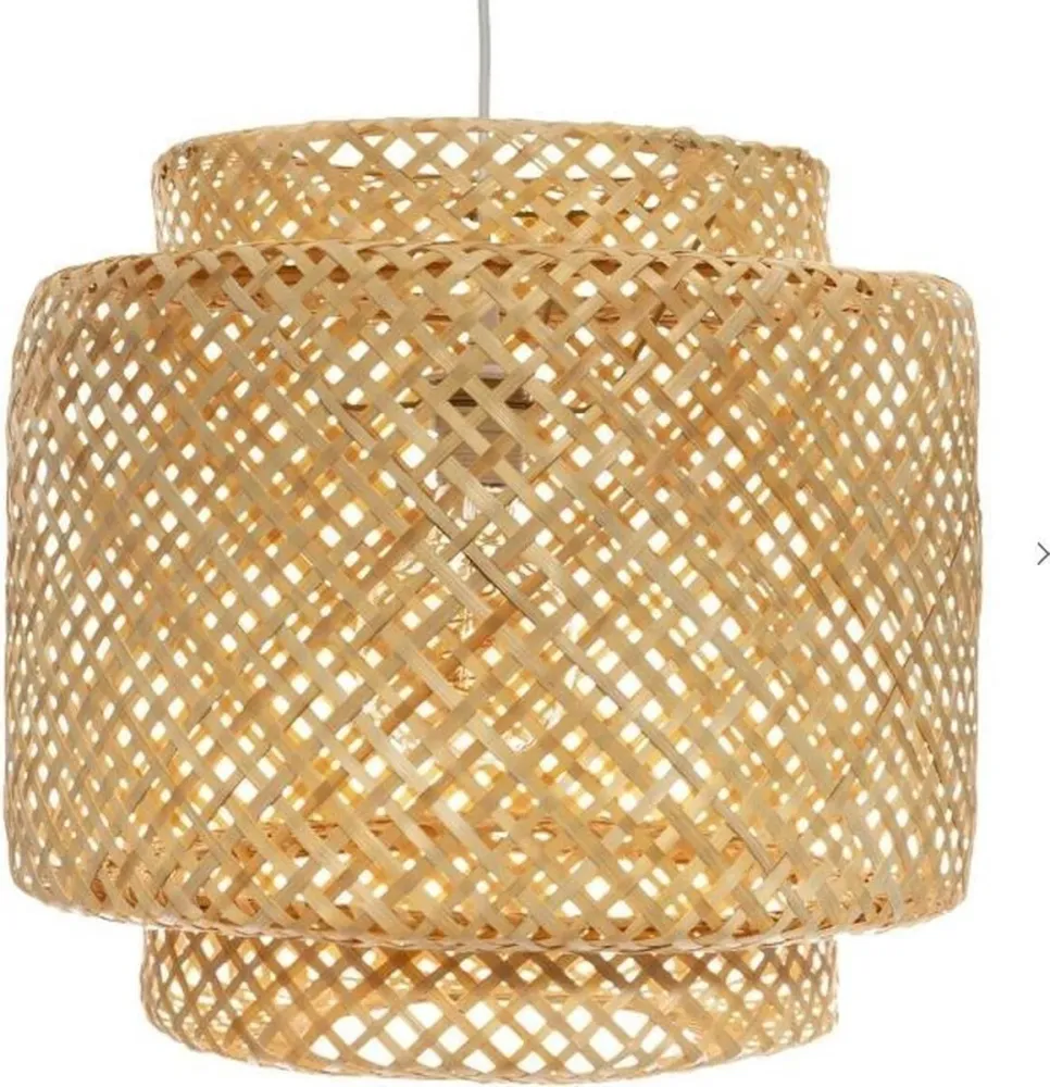 Lampe suspendue Atmosphera Bambou tressé - 40 x 38 cm