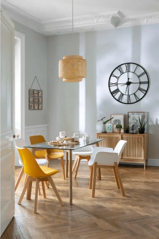 Lampe suspendue Atmosphera Bambou tressé - 40 x 38 cm